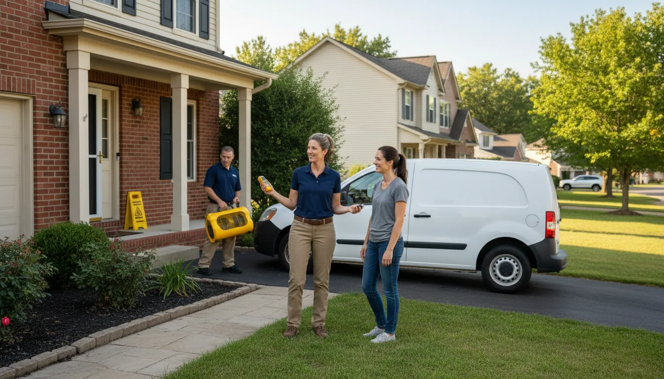 Water restoration image for Dehumidification And Cleanup Services in Hagerstown, IN